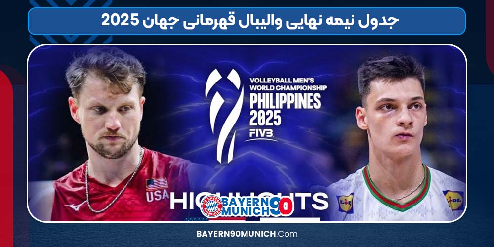جدول نیمه نهایی والیبال قهرمانی جهان ۲۰۲۵