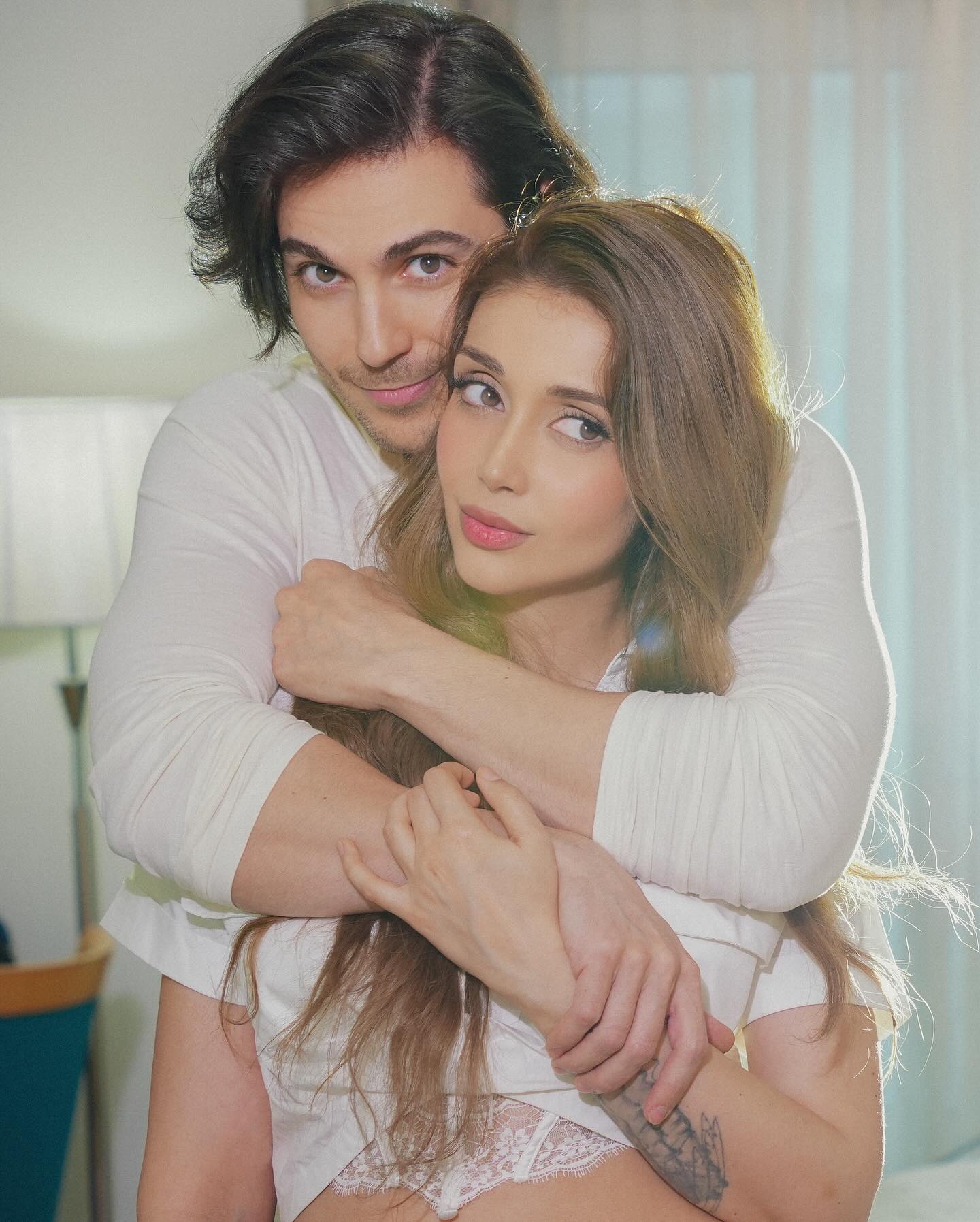 عکس حمید فدایی با الناز در لباس شب