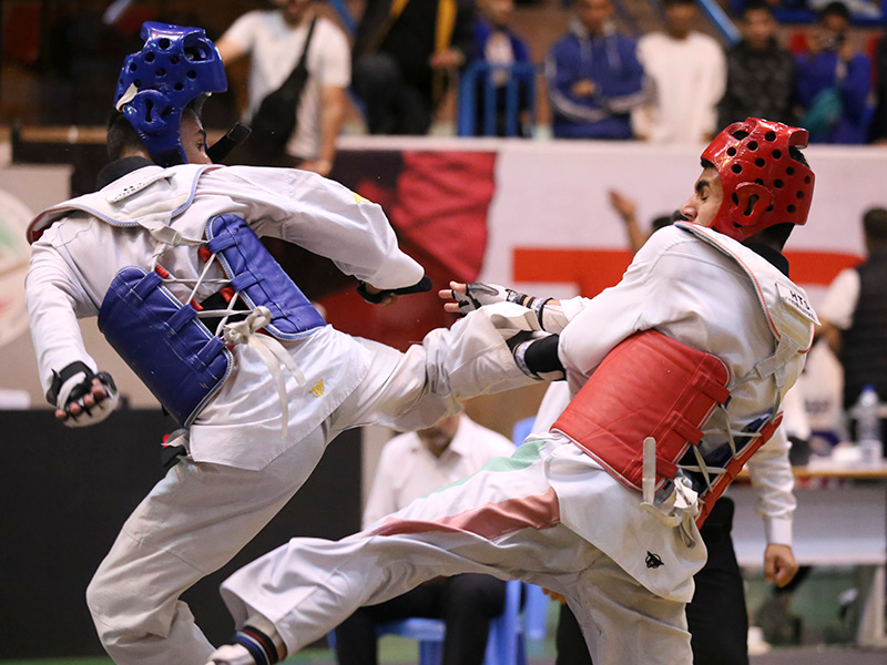 عکس‌های طاها جوادی در مسابقات تکواندو