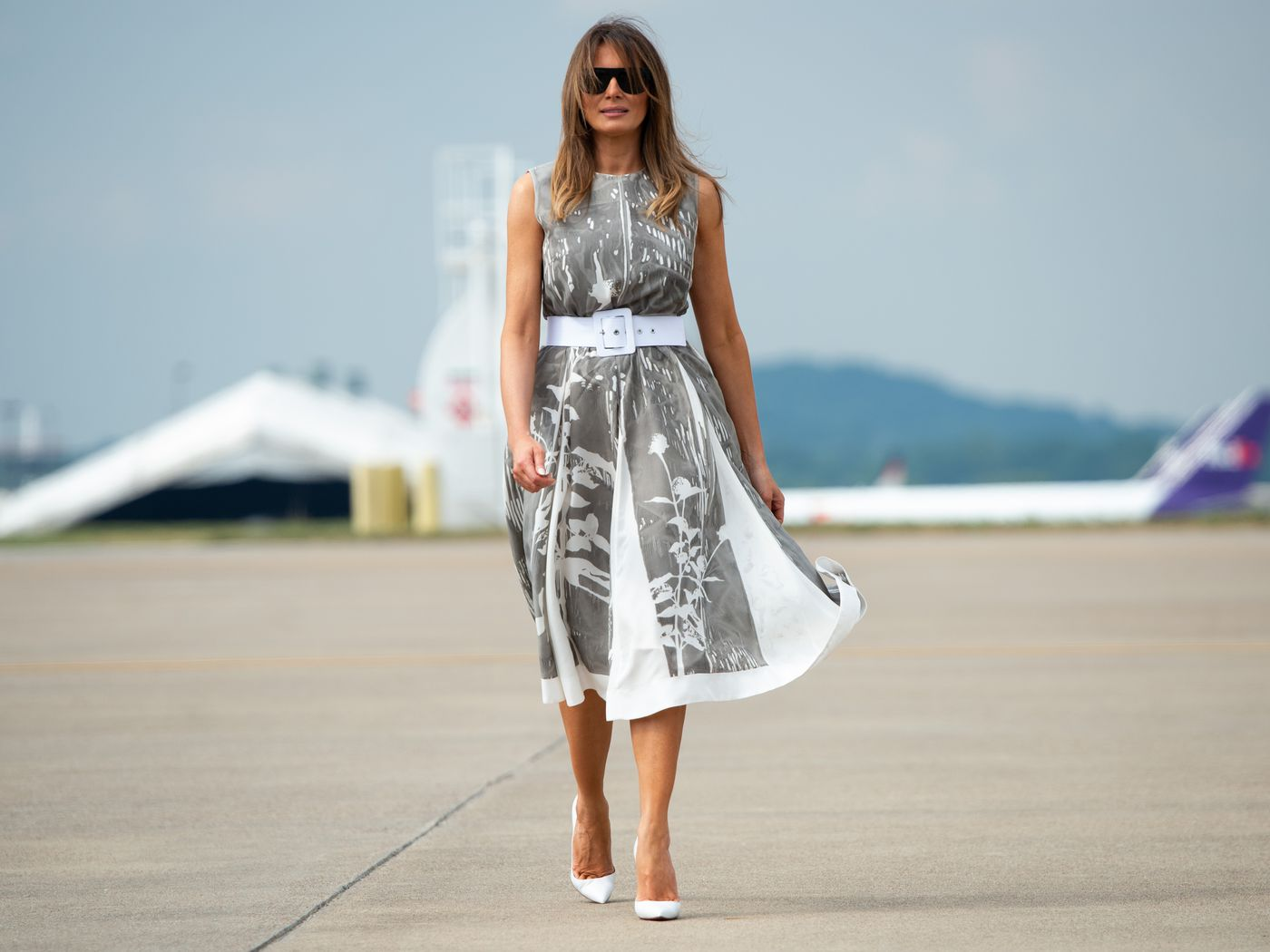 لباس ملانیا ترامپ در مراسم کندی سنتر